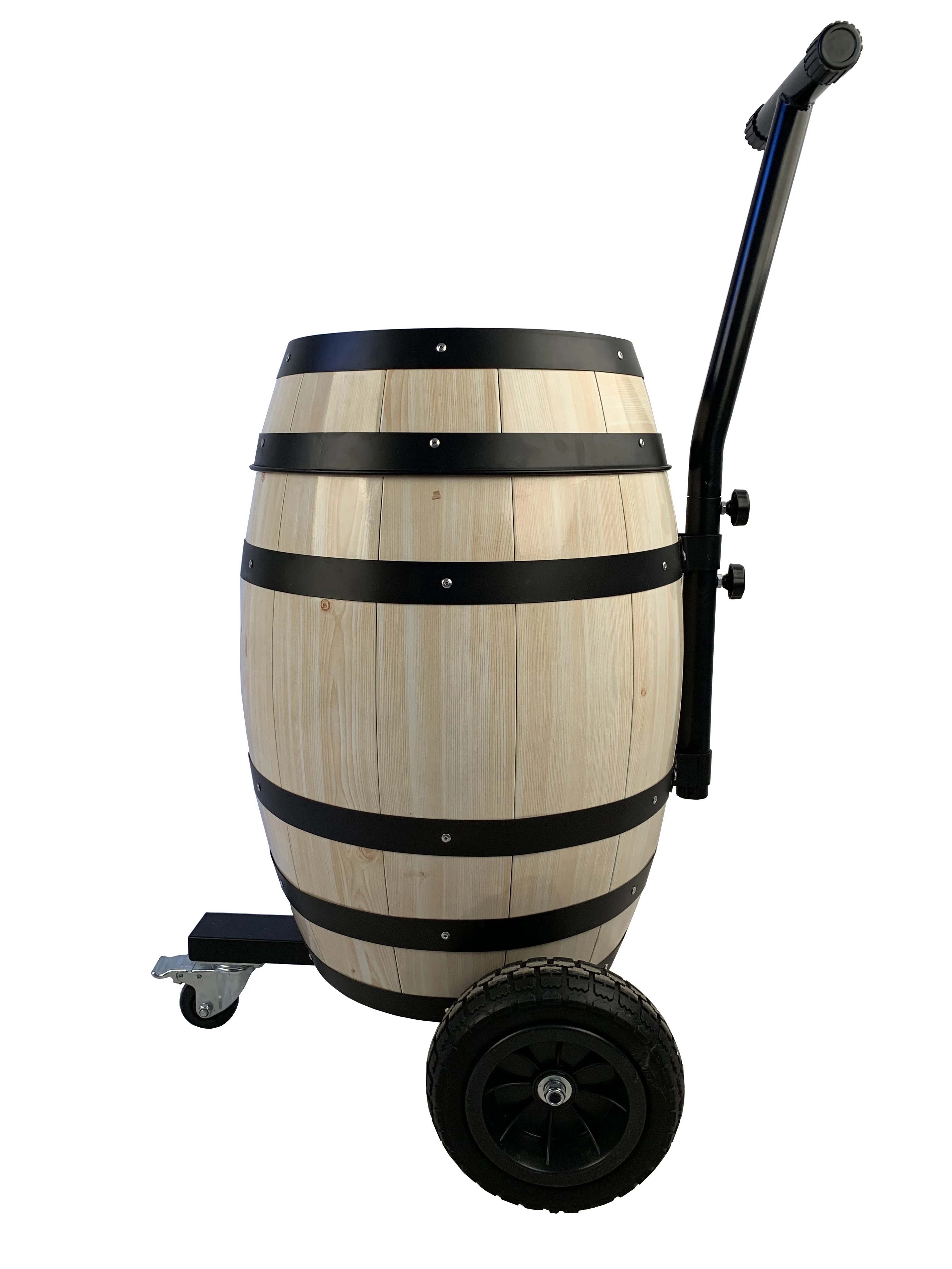 new product 2021 ice bucket wooden barrel wine cooler portable cooler box  tops seller camping cooler with wheels