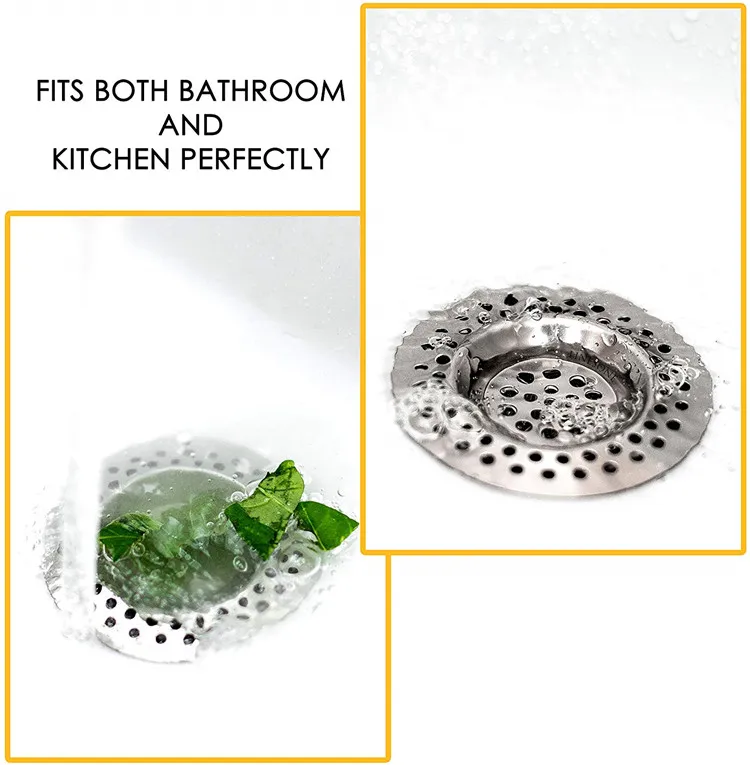 
Portable Steel Hair Catcher, Standard Strainer Drain Protector from Clog for Bathroom, Kitchen, Shower 