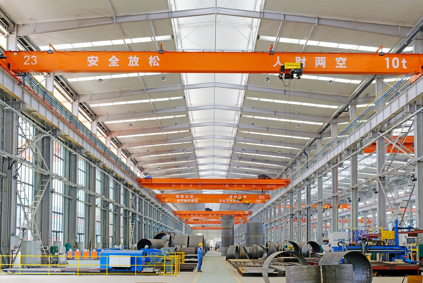 10ton European style Single-girder bridge crane
