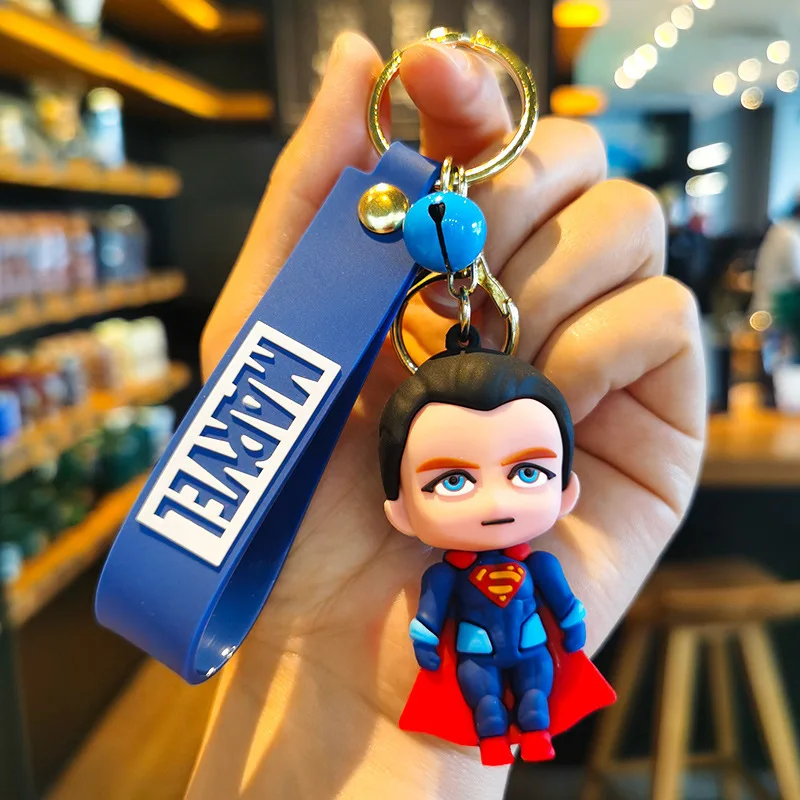 New Marvel Keychain Anime Figures Doll Avengers Cartoon Cute Key Anime key Chain Pendant