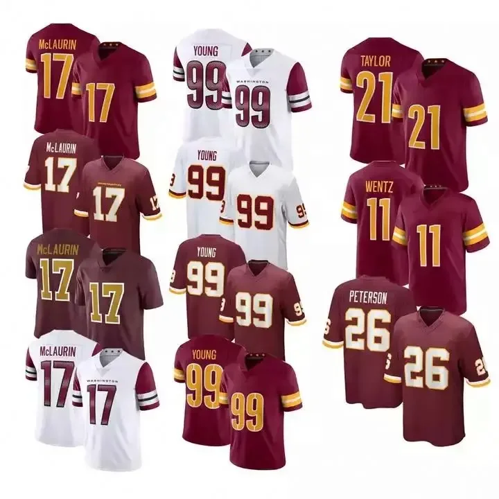 New Season Washington Redskin 11 DEVIN THOMAS 17 Terry McLaurin 99 Chase Young 21 Sean Taylor Stitched Football Jersey