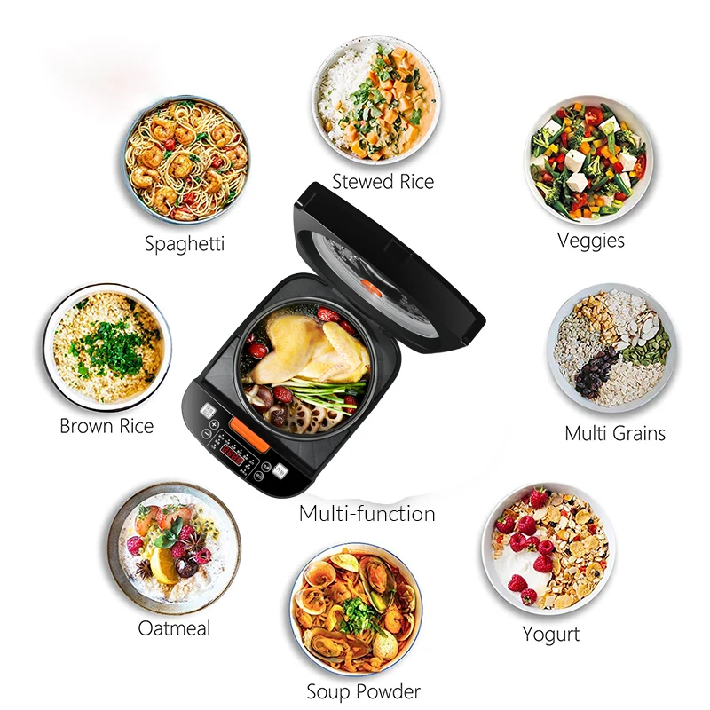 Оригинальная антипригарная рисоварка на заказ, 5 л, Серебряный Цифровой гребень, электрический рисоварка из Гуандуна