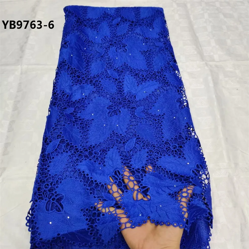 lace dresses Africa french tulle fabric 5 yards colorful water soluble lace fabric