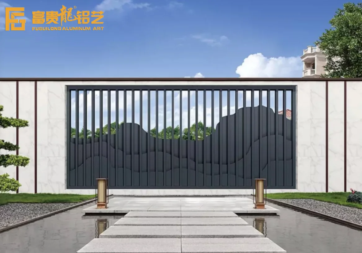 Manufacturer direct selling modern garden color solid powder coating decorative aluminum fence board