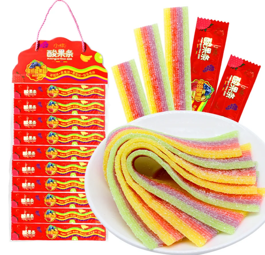 Hot Sale Rainbow Roll Candy Sweet and Sour Chinese High Quality Child Snack Soft Gummy Candy