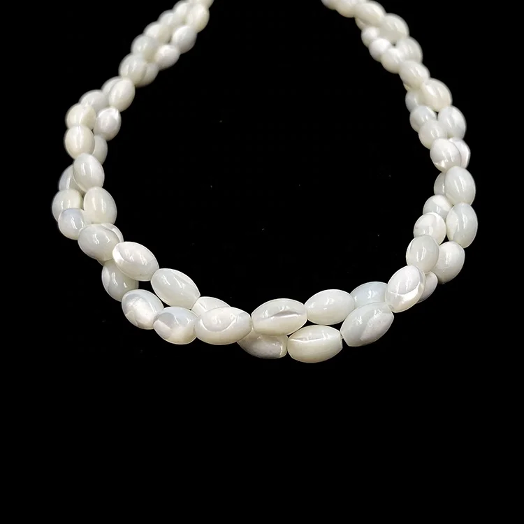 shell beads manufacture 4X7mm rice bead shell beads for jewelry making