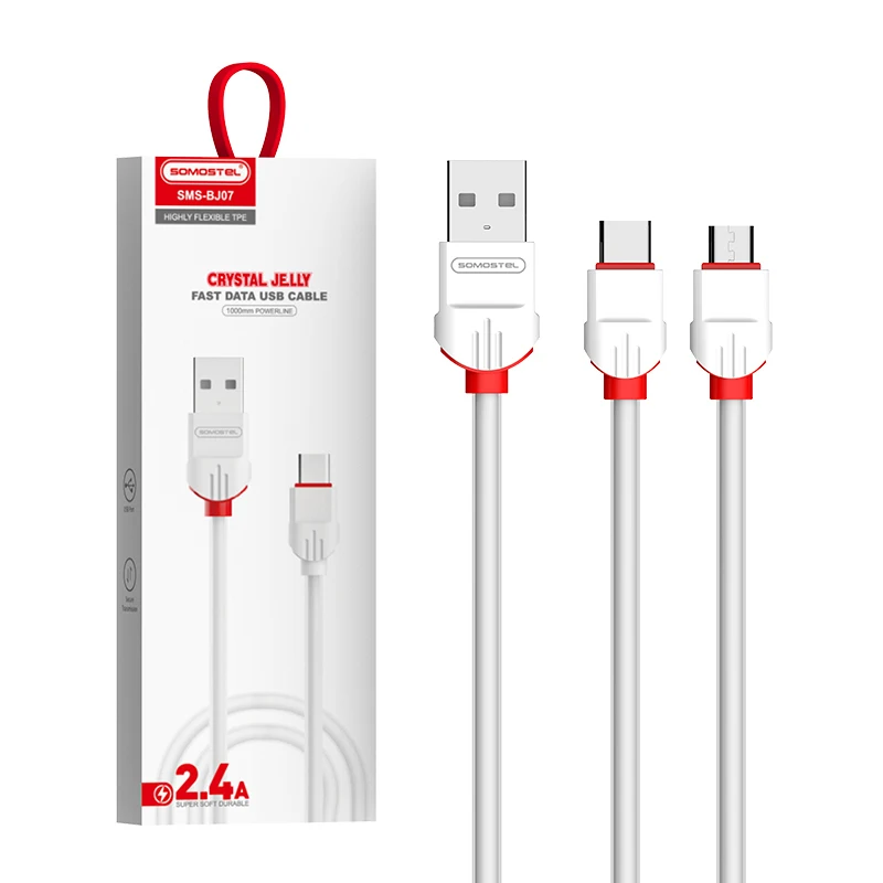 Best Quality 2.4A USB Cable Charging Protection Micro USB Type C phone charger Cable For iphone Data Cable