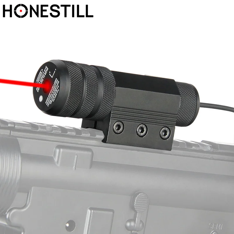 Tactical Red Dot Laser Sight With Switch Tail 20mm Mount  Laser Pointer For Hunting