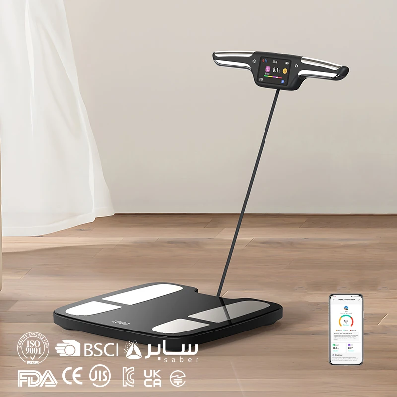 OEM Bmi bluetooth Body Fat Scale Digital 8 Electrodes Handheld Smart Composition Monitor with Report Weight