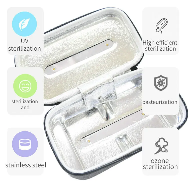 One Step LED Tray of Bacteria Killer Disinfection Cabinet Portable Sterilizer Box uv Light