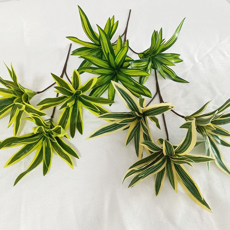 Artificial Lily bamboo simulated green indoor plant for home decoration Artificial plastic tropical Brazilian wood leaf branch