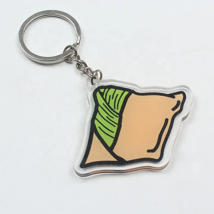 High Quality Printing Custom Clear Logo Laser Cut Keychains With Acrylic