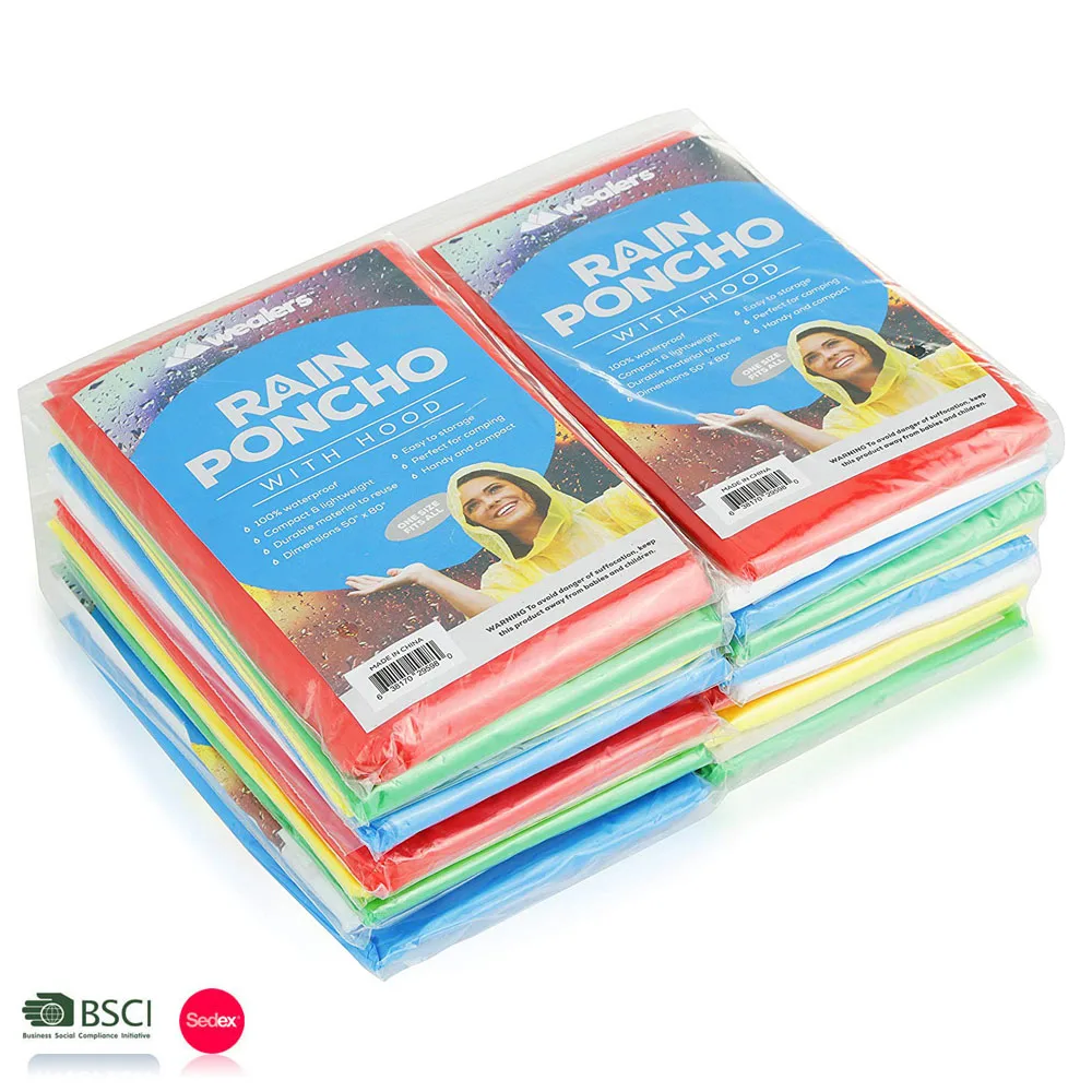 China Market Wholesale Colorful 100% Waterproof Disposable Surf Poncho Raincoat
