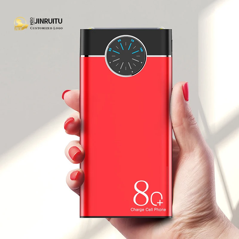 New Type Quality Portable Fast Led Torch Flashlight Power bank 20000 mAh Type C Powerbank with smart digital for display