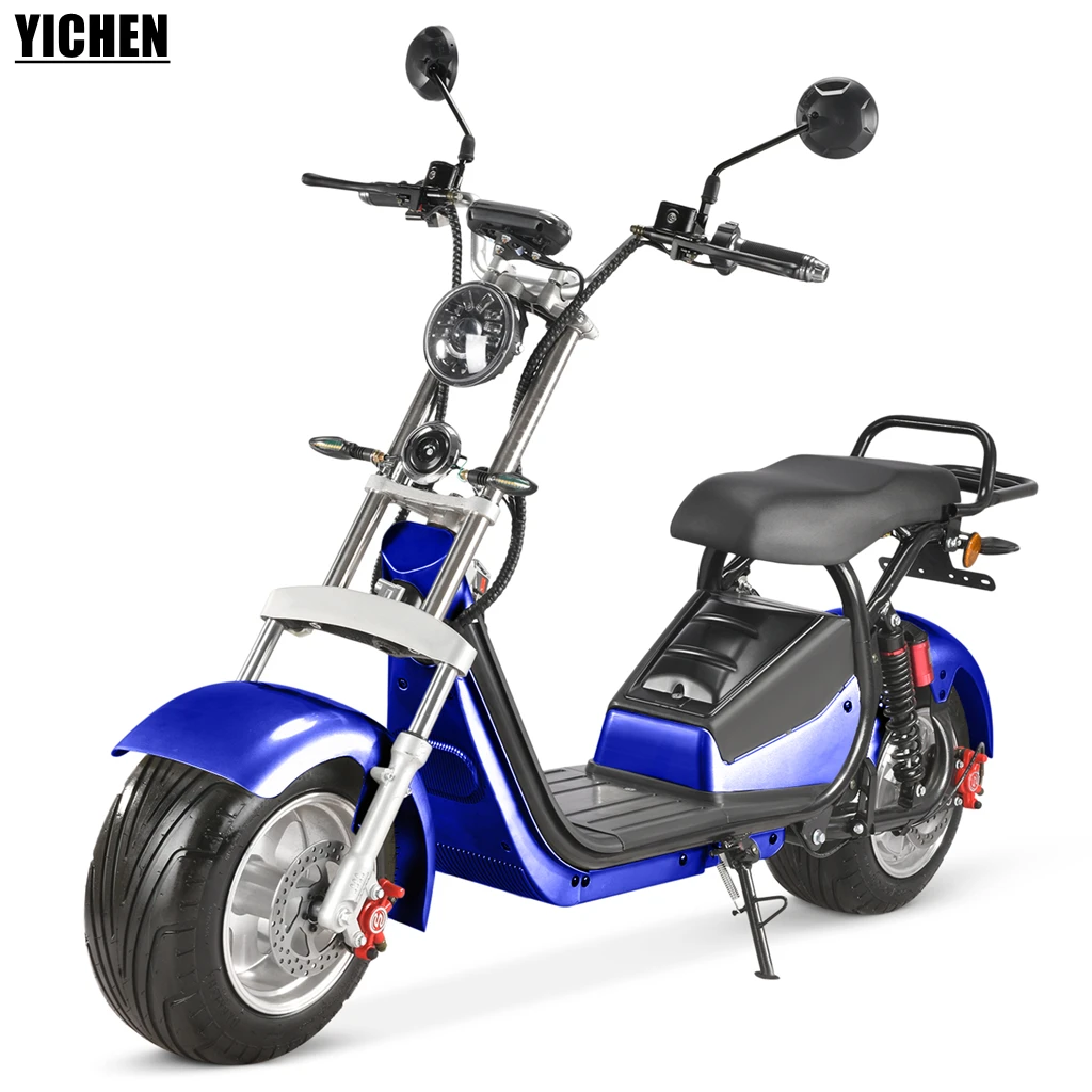Motorsiklet New Citycoco Detachable Lithium Battery 60v 20Ah Enduro Moped 2000w Pure Electric Scooters