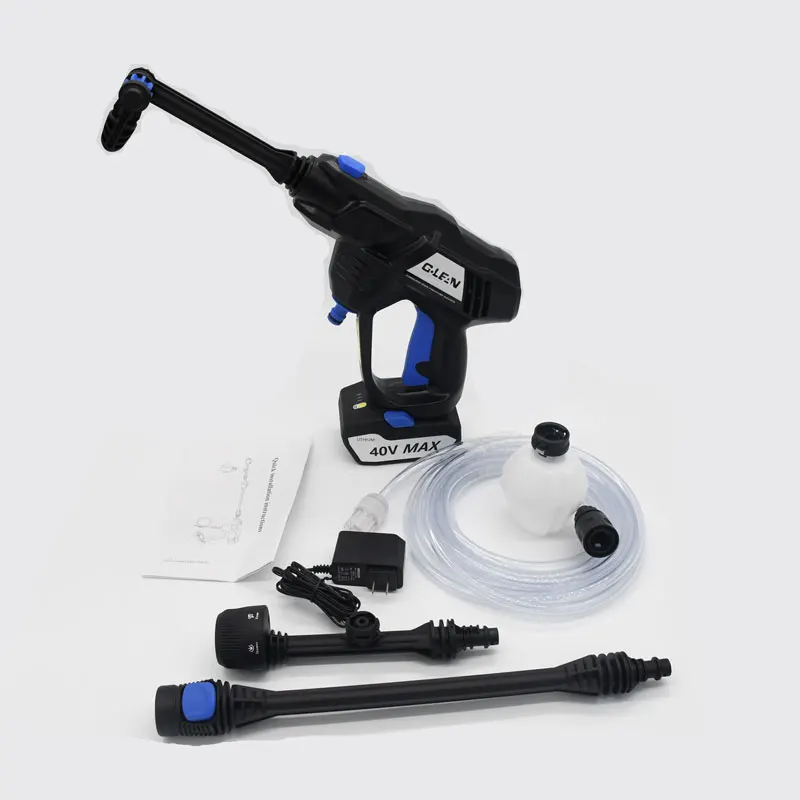 High quality electric car water gun high pressure 6 in 1 pipe cleaner nozzle portable cordless water jet cleaner