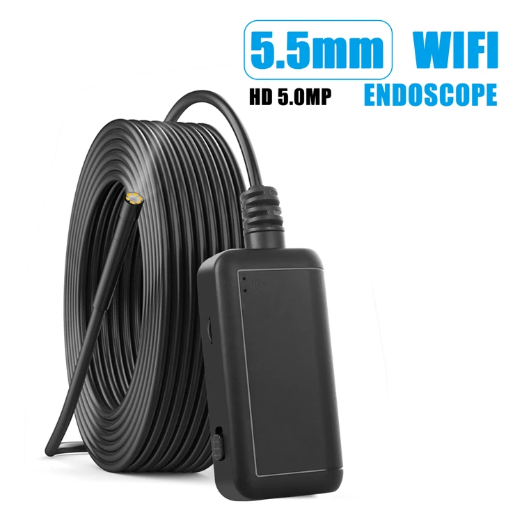Индивидуальные 5 мм Длина: 10 м жесткий провод эндоскоп Wi-Fi камера Водонепроницаемая IP67