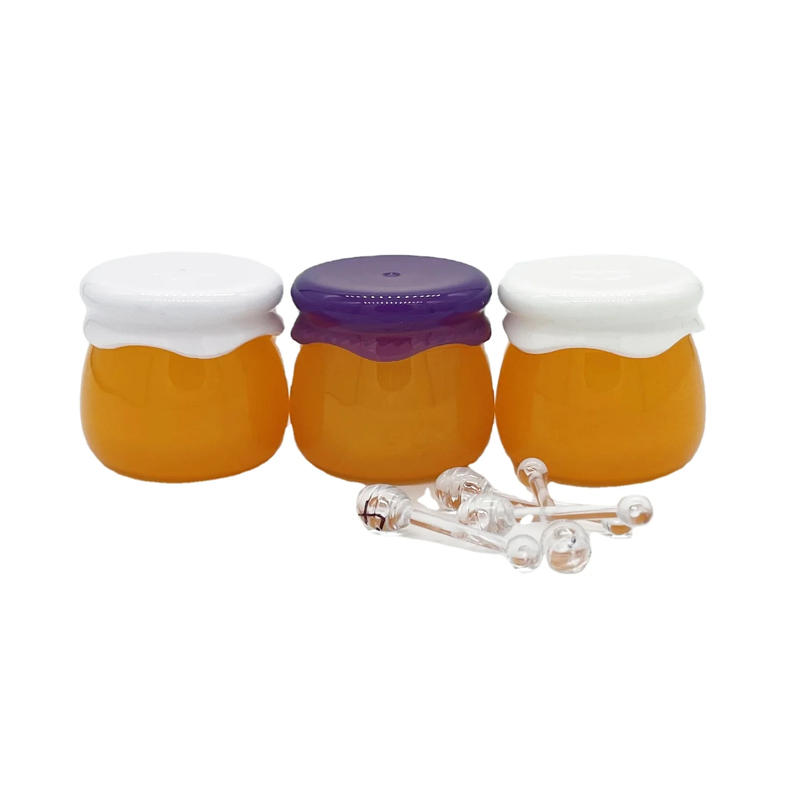 7g  Honey Lip Balm Lip sleeping Mask Cream Jar Cosmetics Empty  Recyclable ABS Skin Care Serum Eye Shadow Face Mask Bottle
