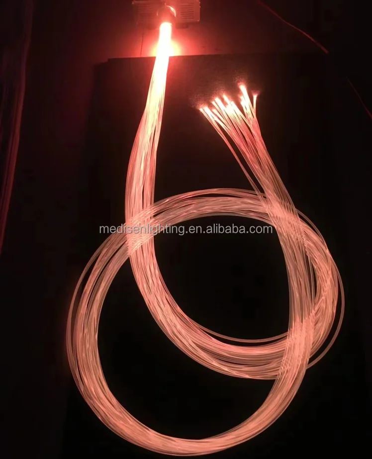 6mm  mma  good price   side end  glow lighting fiber optic lighting cable for  cafe bar hotel decoration