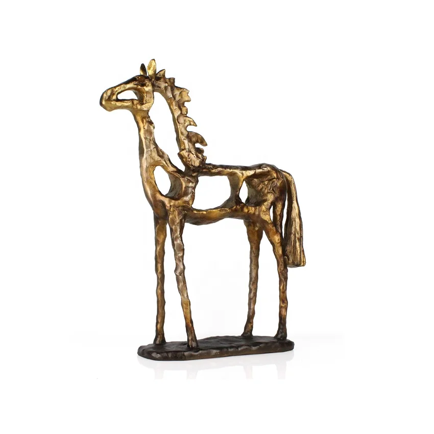 Wholesale resin animal  accessories artifacts hollow horse desk ornaments  for home decorations