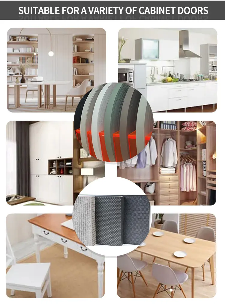1mm Metal Plastic Brushed Table Cabinet 3d Furniture Strip Gold Custom MDF Acrylic Abs Pvc Veneer Edge Banding Tape For Plywood