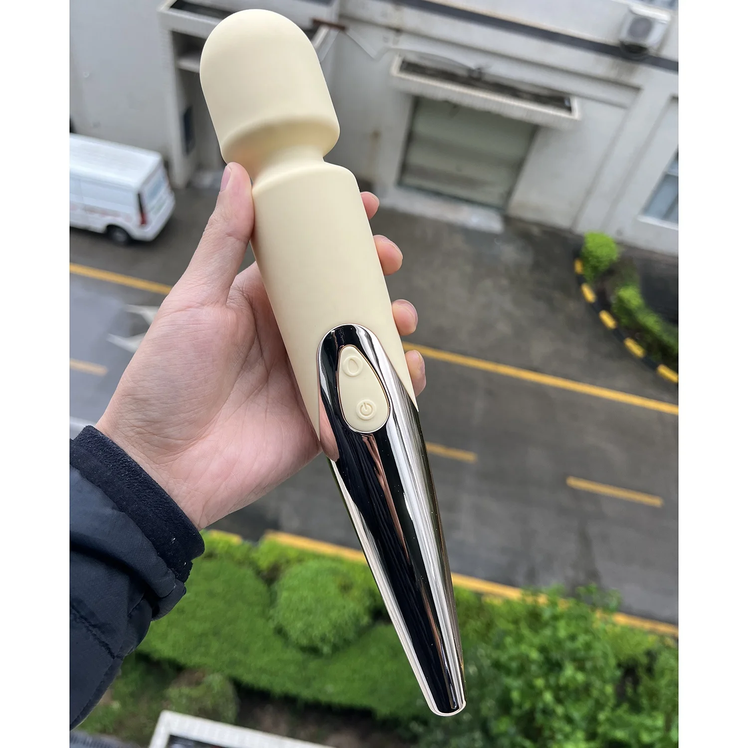 Rechargeable wand massager vibrator wand sex toy, cordless clit stimulator vibe for women