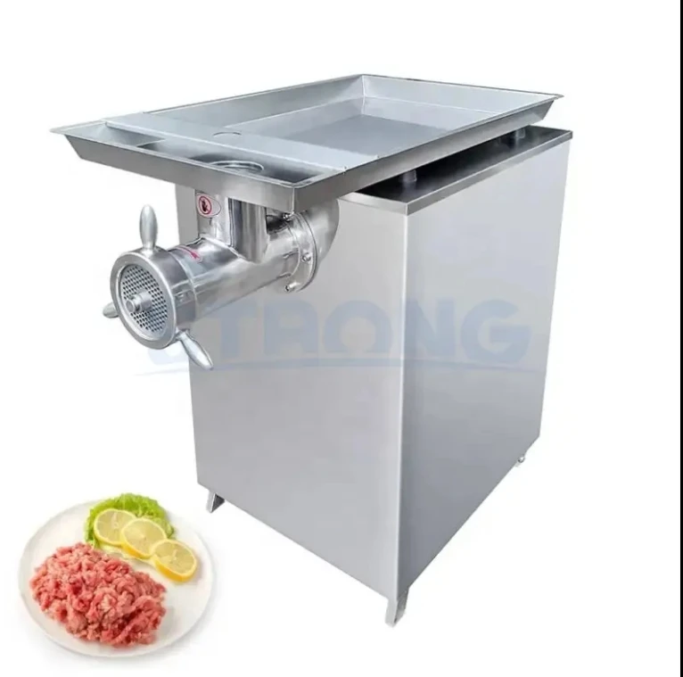 Global Use Meat Processing Machinery Big Block Fresh Mince Electric Plate Grinder Machine Frozen Meet Chopping Machine