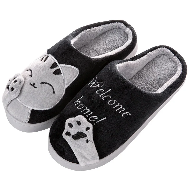 
Cartoon cat cotton slippers winter home cotton slippers thick-soled anti-skid warm adult cotton slippers 