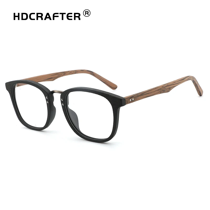 HDCRAFTER 2021 ацетатная деревянная оправа для очков ретро литературные новые очки модная плоская