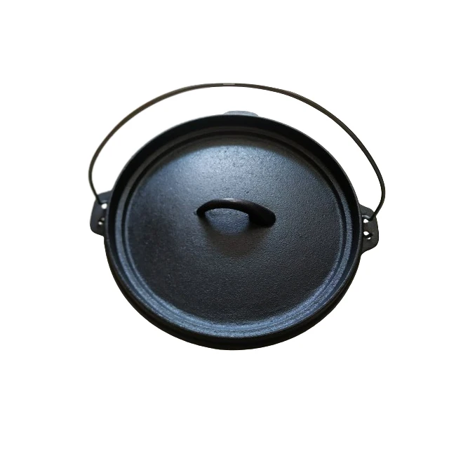 Wholesale Camp Fire Pre-Seasoned Coated 8 Inch Cast Iron Dutch Oven Pot With Lid For Outdoor Cooking