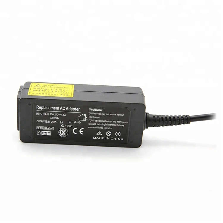 Заглушка для разъема питания ноутбука адаптер переменного тока 230 В dc 20v 2a ноутбук зарядное устройство, адаптер для lenovo