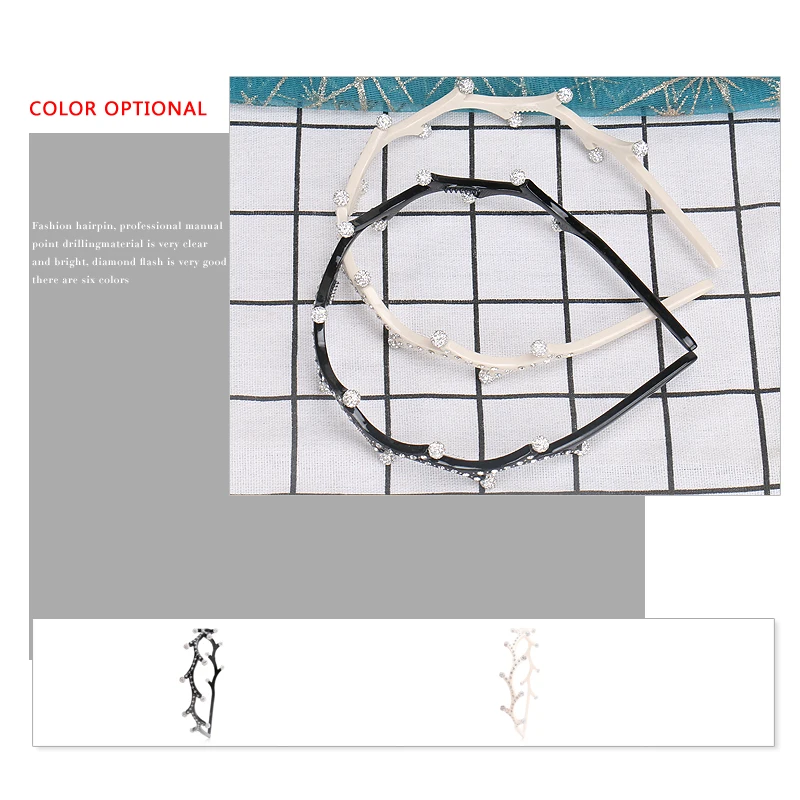 Christmas Antler Shape Women Hair Accessories France Acetate Headband Bling Rhinestones Headband For Girls