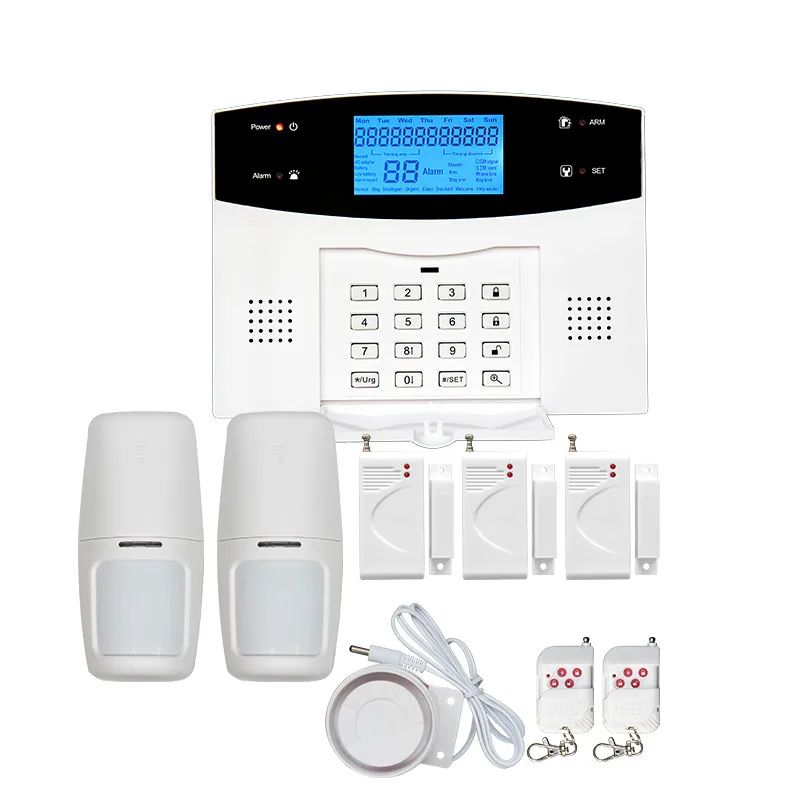 Low cost hot sale wireless GSM smart alarm with big LCD screen Neighbor alarm with loudly sounds