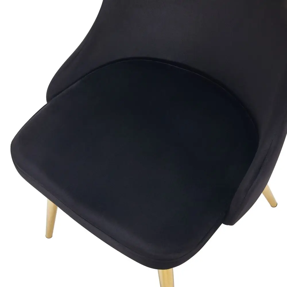 Factory Direct Sale Modern Nordic Classic Kitchen Chair High Quality Green Black Upholstery Velvet Dining Room Chair