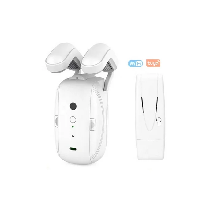 Wireless WiFi BLE Tuya Smart Roman Curtain Pole Robot APP Google Control Battery Opener Electric Window Rod Track Curtain Motor