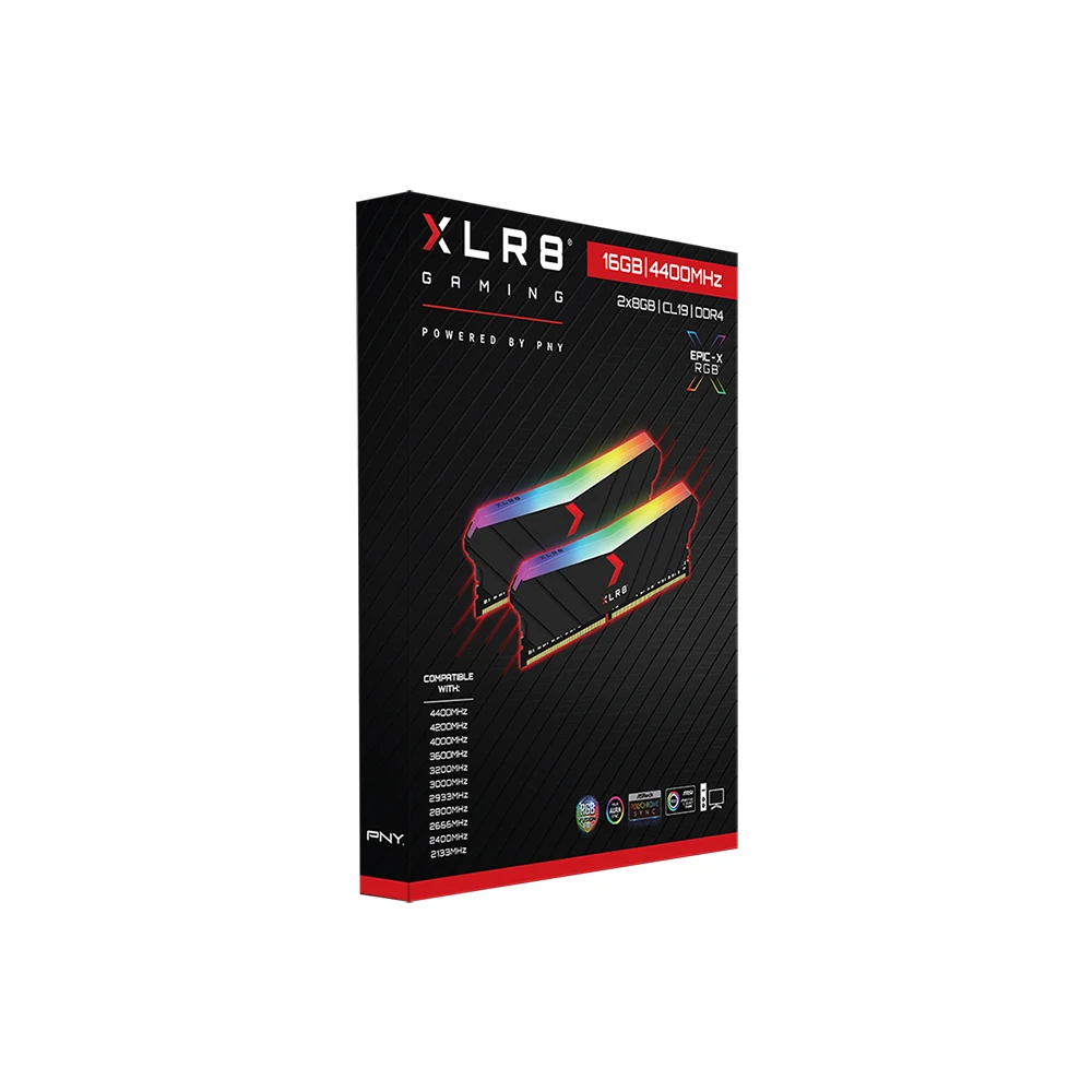 PNY XLR8 RGB 16GB 3600Mhz DDR4 DIMM Desktop Gaming RAM MD16GK2D4360016XRGB