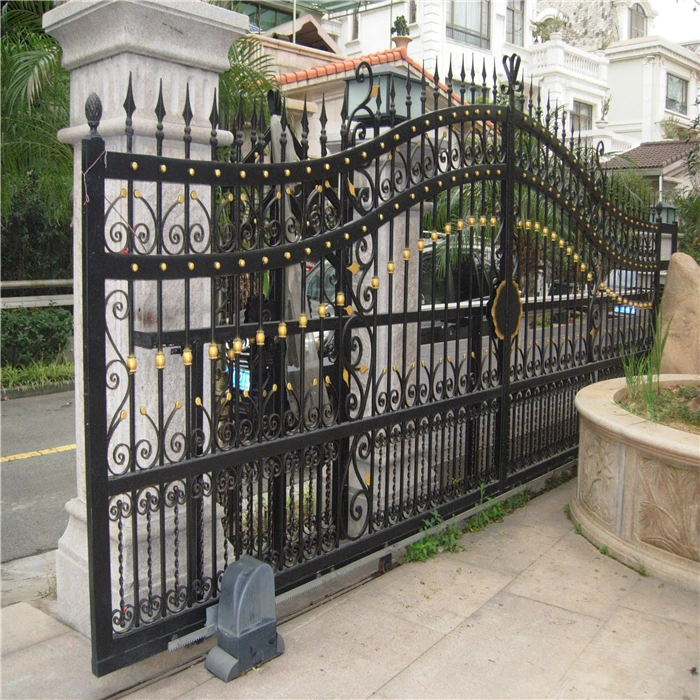 Steel sliding gate supplier driveway gate pictures of wrought iron gates