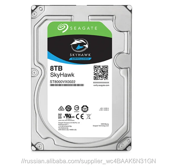 Видеонаблюдение HDD 8 ТБ ST8000VX0022 Seagate SATA 3.5 6 Гбит / с для Hikvision Dahua CCTV DVR