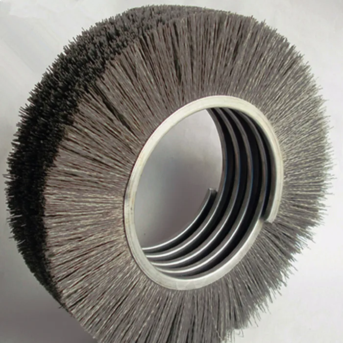 Steel wire abrasive nylon outside Coil Brushes