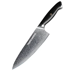 TEENS High Carbon Steel Kitchen Knife  Damascus Steel Forged Chef Knife 8 Inch