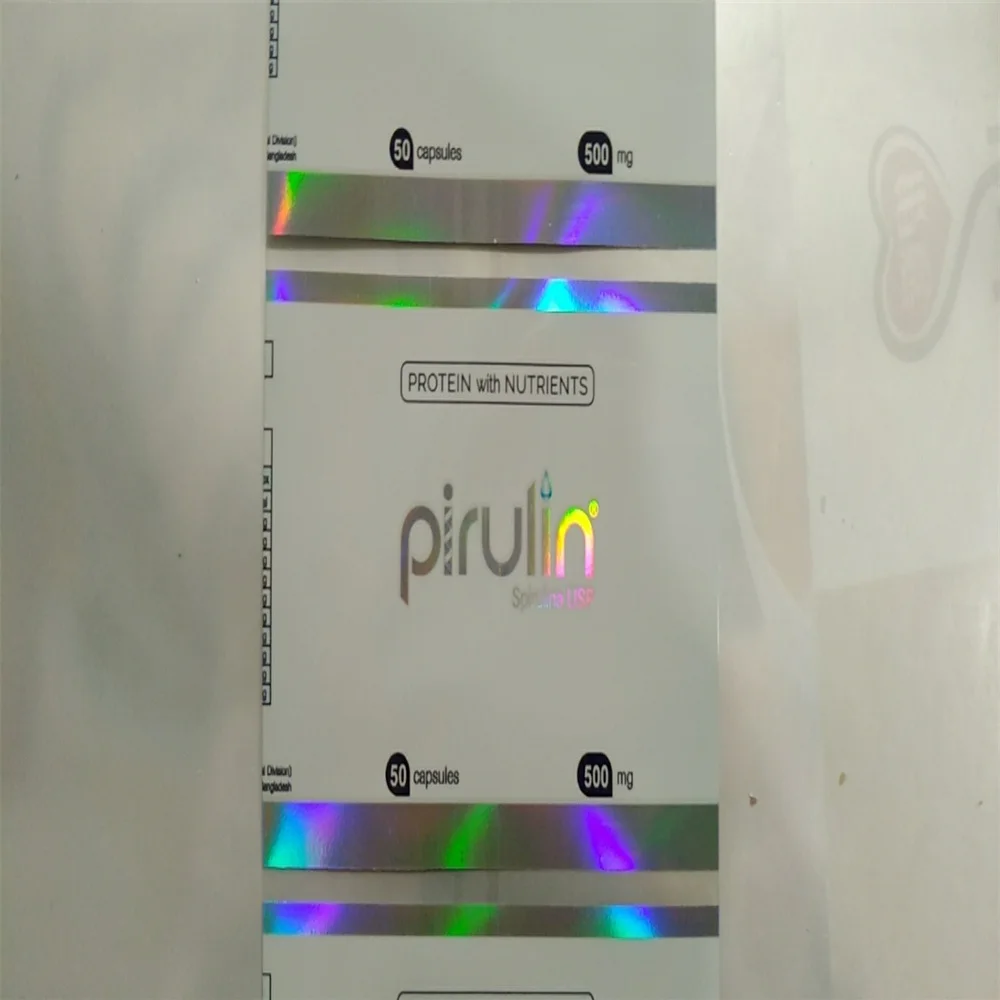 Heat transparent hologram shrink plastic film pvc/pet holographic sleeve shrink bands wrap
