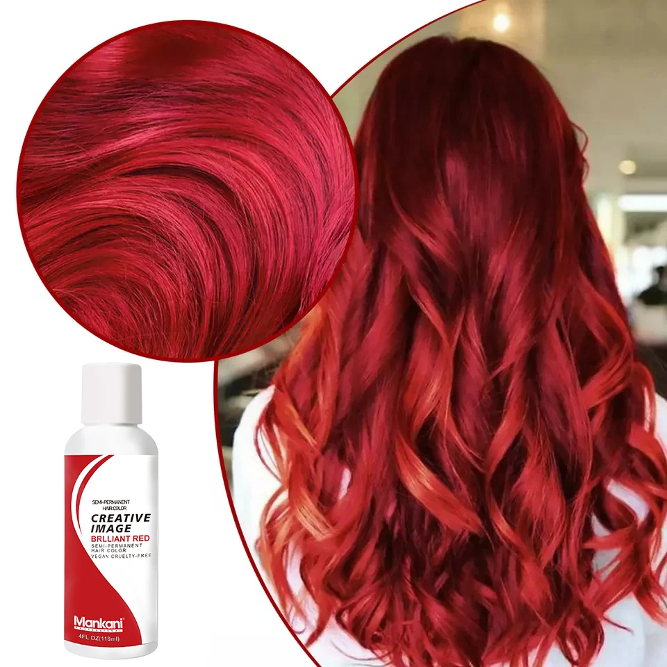 OEM Wholesale Silky Red Hair Color Dye Permanent Hair Dye Vegan Semi Permanent Hair Dye Color