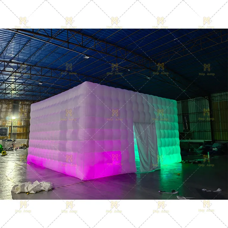 Party white Inflatable Dome Tent Giant Inflatable Party Tent Rental Inflatable Dome house LED lights free custom