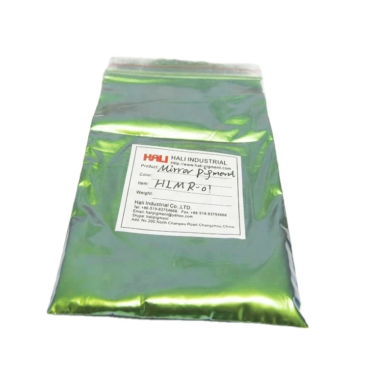 Super chameleon pigment optical chrome pigment powder hypershift mica pearl pigment item:HLMR01 color: gold/yellow/green