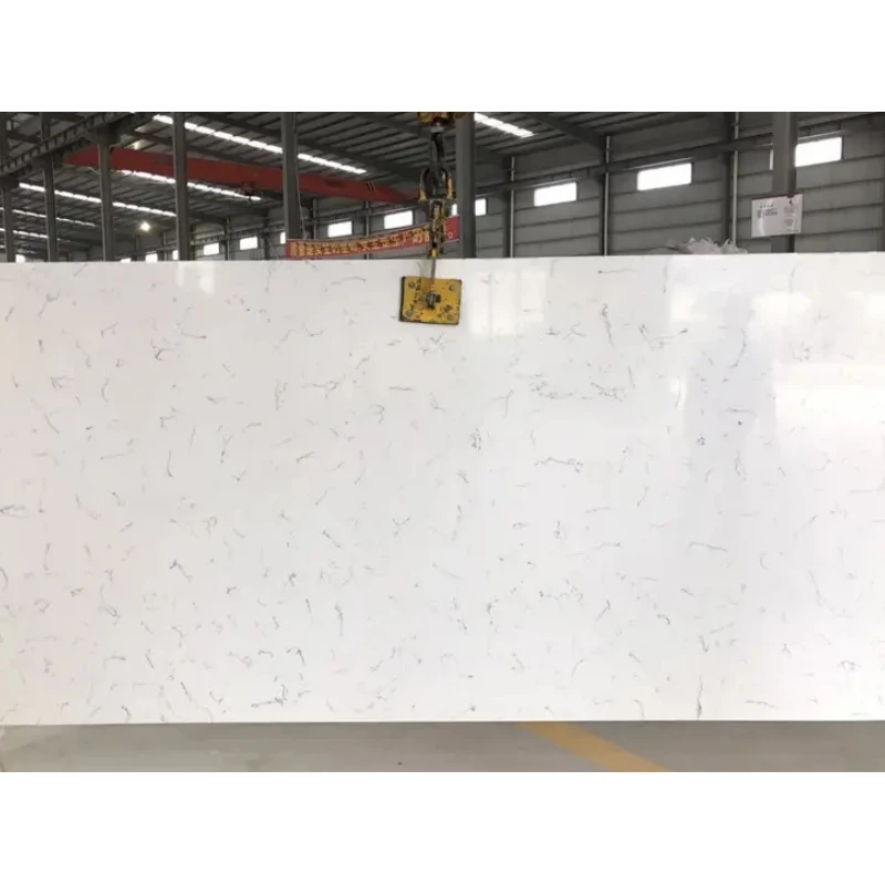 SHIHUI Engineering Stone Project One-stop Solution Artificial Snow White Quartz Stone Slab For Composite Dining Table Top