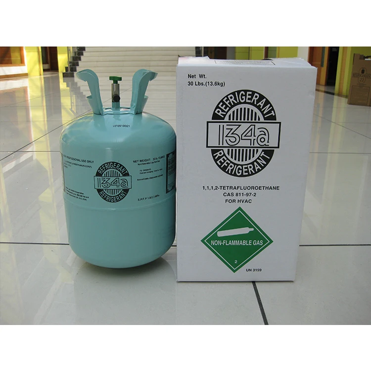 Professional Manufacture 99.9% Purity 13.6kg Gas Cylinder R134a Refrigerant Gas