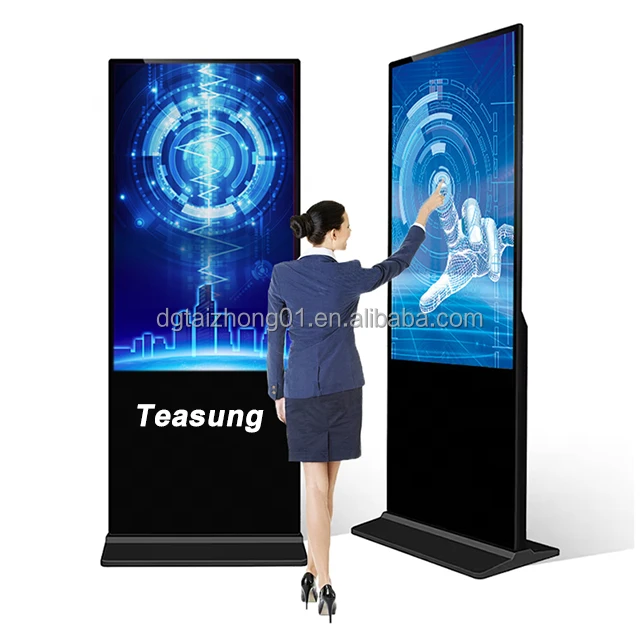 32/43/49/55/65 inch vertical floor standing advertising machine touch LCD display video network HD player signage digital screen