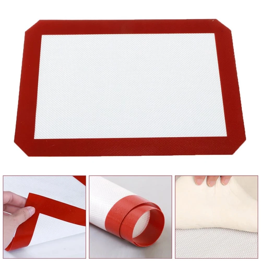 Non-Stick Silicone Baking Mat Pad Sheet Easy to Clean Rolling Dough Mat