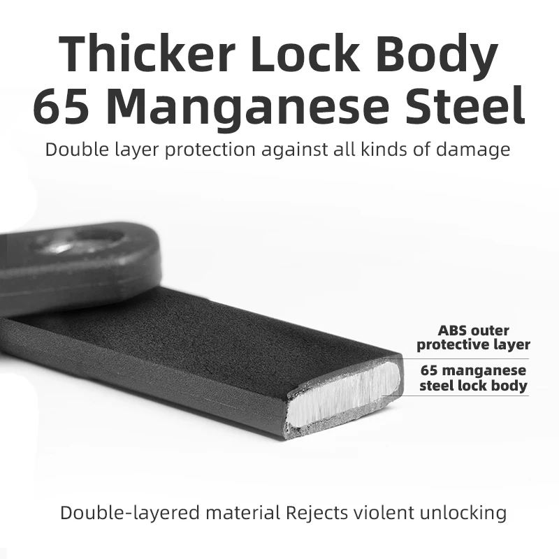 ROCKBROS Smart Fingerprint Folding Bicycle Smart Lock Three Ways To Unlock The Lock Rechargeable Lock