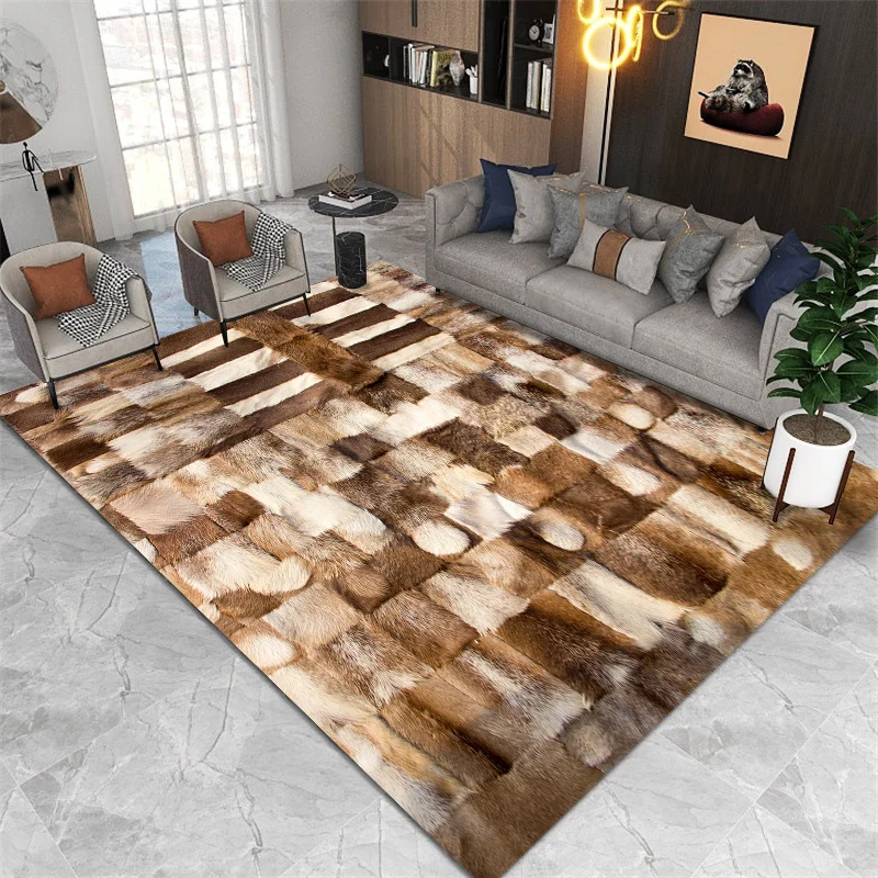 Custom center bohemian decor carpet living room carpets and rugs rectangular cowhide rug large tufted rugsfloor mat